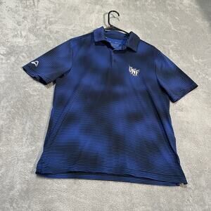 UNF Ospreys Polo Shirt Mens Small Under Armour Playoff Polo Striped Print